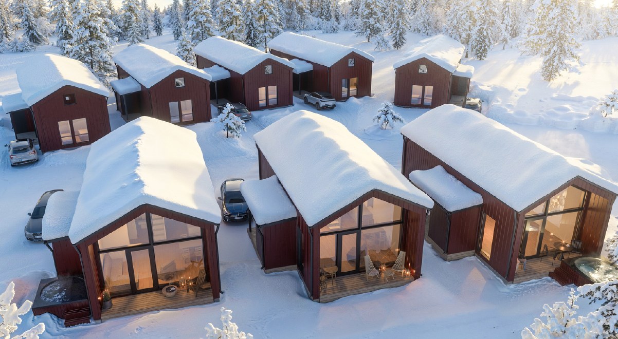 Pajala Kukas – Ylläksen Kukas, kahdeksan parvellista huvilaa Äkäslompolossa
